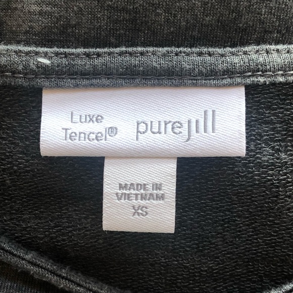 ⭐️ Luxe Tencel PureJill J Jill Crew neck Long Sleeve Swing Dress Size: XS - Picture 9 of 14